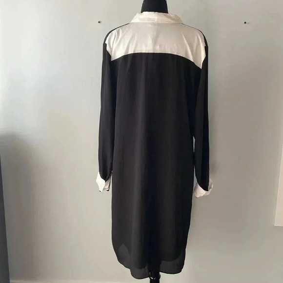 Katherine Barclay  |Long Sleeve Silk Blend Shirt Dress - Picture 7 of 11